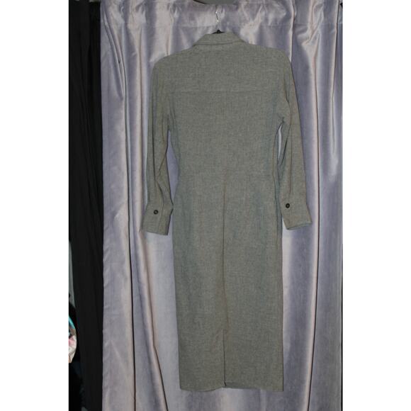 Zara Button Down Dress Long Sleeve Belted Dress XS - Picture 7 of 8